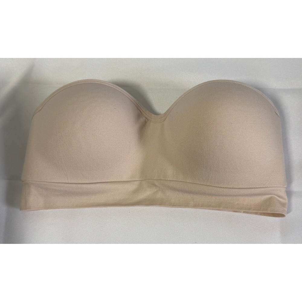 Auden Bra Push Up Seamless Bandeau Size S Nude Strapless Basic Everyday Padded